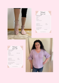 Syreeni -neuleohjesarja, neuleohjeet ja täytettävät muistiinpanosivut