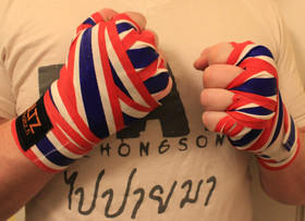 Thainyrkkeilykäsiside 5m. Thai Flag kuosi.