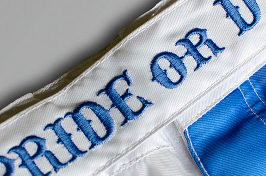 POD Reckless fight short white/blue