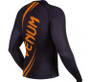 Venum Challenger Rash Guard - Black/Orange - Long Sleeves