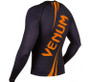 Venum Challenger Rash Guard - Black/Orange - Long Sleeves