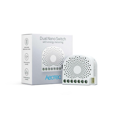 AEOTEC - Z-Wave+ Dual Nano Switch 2x5A energiamittauksella