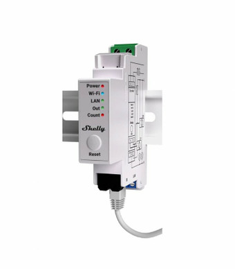 Shelly Pro EM 50A - 1-vaiheinen energiamittari (Wifi, LAN, BT)