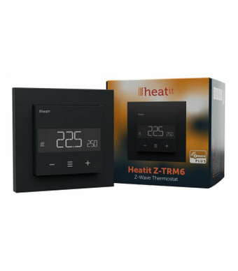 Heatit Z-TRM6 thermostat - Z-Wave Lattialämmitystermostaatti Musta