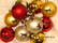 Christmas tree ball cat is coquettish