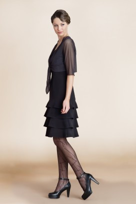 Elinette musta sifonkinen bolero