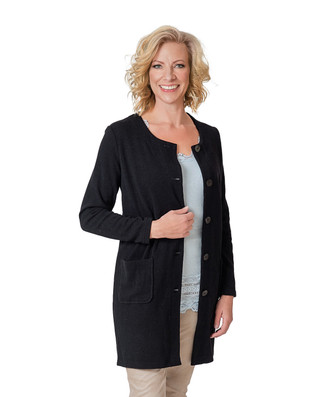 Elinette musta lämmin villatakki