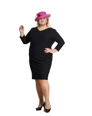 Shenina kotimainen pitkähihainen juhlamekko - myös pluskoossa