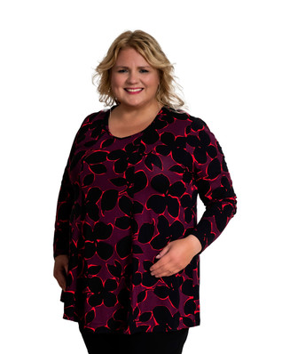 CISO plus-koon viininpunainen tunika 