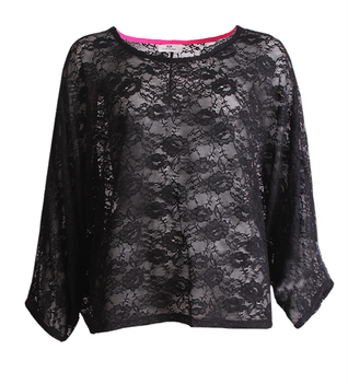 Elinette musta pitsinen pusero