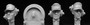 3 Heads German Army Panzer Crew with Headphones 1/35