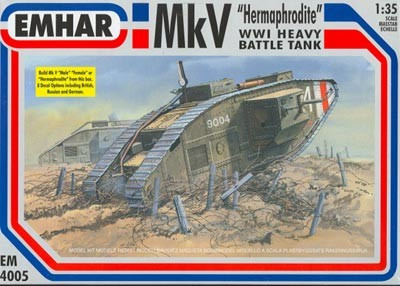 MK.V Hermaphordite WWI Battle Tank 1/35