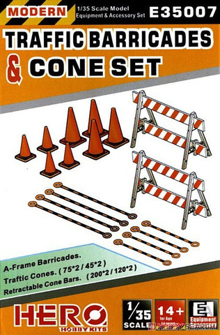 Traffic Barricades & Cone Set 1/35
