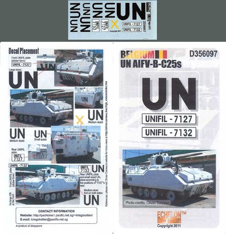 Belgium UN AIFV-B-C25s in Lebanon 1/35