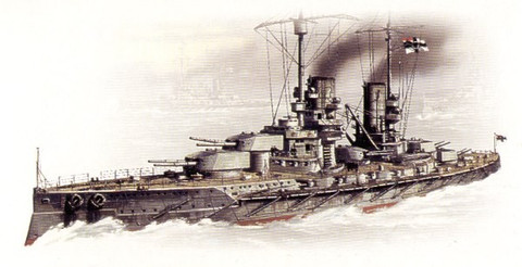 GROßER KURFüRST, WWI German BATTLESHIP 1/350