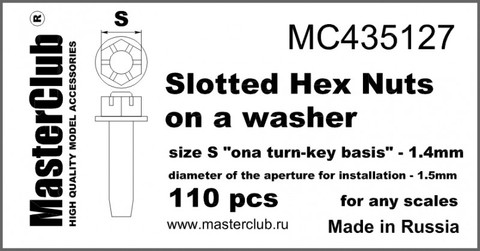 Slotted Hex Nuts on A washer, Size S "on A Turn-Key basis" - 1.4mm