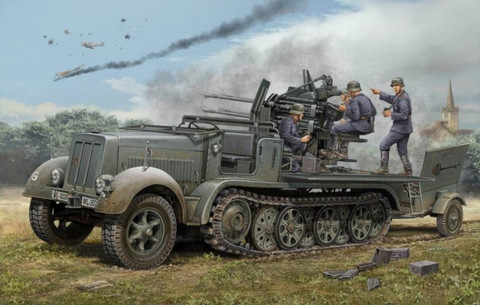 SD.KFZ.7/1 EARLY, 2CM FLAKVIERLING 38 AUF SELBSTFAHRLAFETTE 1/35