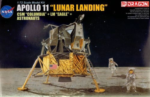 Apollo 11 "Lunar Landing" CSM "Columbia" + LM "Eagle" + Astronauts 1/72