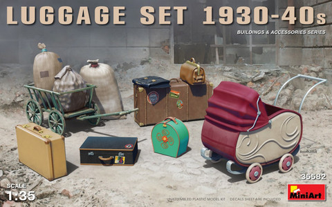 Luggage Set 1930-1940s 1/35
