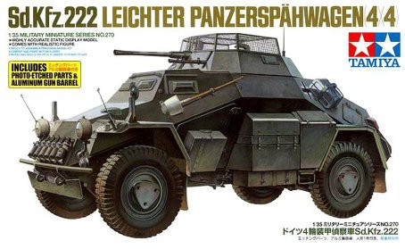SdKfz 222 Leichter Panzerspähwagen 4X4 with Photo-Etched Parts 1/35