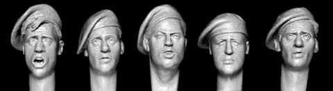 5 Heads British Beret WWII and Post War 1/35