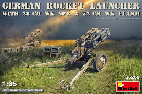 German Rocket Launcher with 28cm WK Spr & 32cm WK Flamm Rockets 1/35