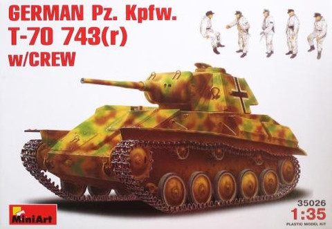 German Pz. Kpfw. T-70 743(r) w/Crew 1/35
