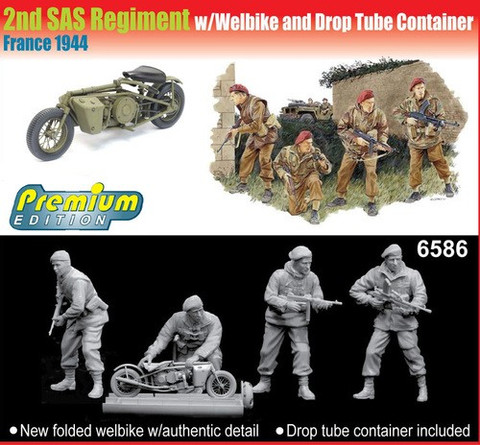 2nd SAS Regiment w/Wellbike and Drop Tube Cont. France 1944 1/35