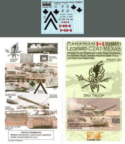 Canadian Leopard C2A1 MEXAS markings (Pt4) 1/35