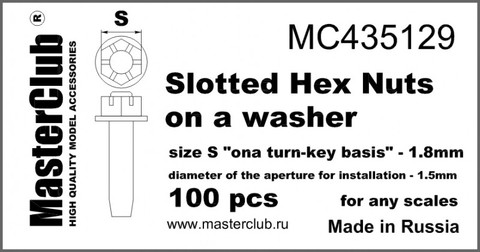 Slotted Hex Nuts on A washer, Size S "on A Turn-Key basis" - 1.8mm