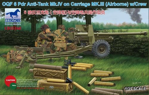 OQF 6 Pdr Anti-Tank Gun Mk.Iv on Carriage Mk.III (Airborne) with Crew 1/35