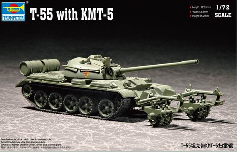T-55 WITH KMT-5 1/72