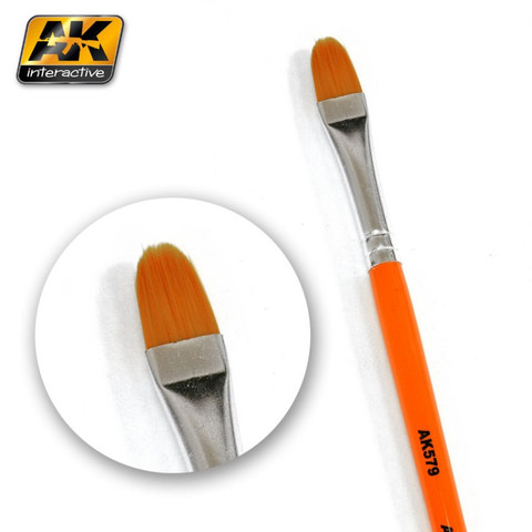 Weathering brush rounded tip