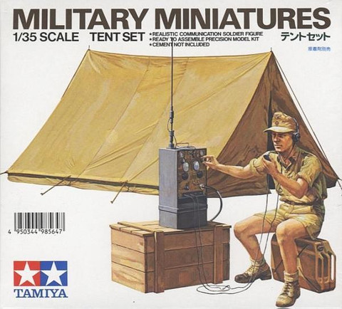 German Tent Set with Afrika Korps Figure 1/35