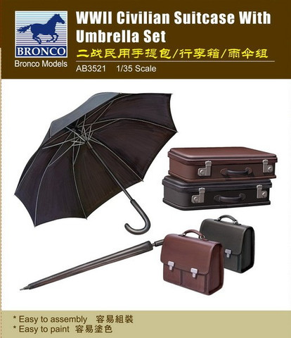Suitcase with Umbrella 1/35