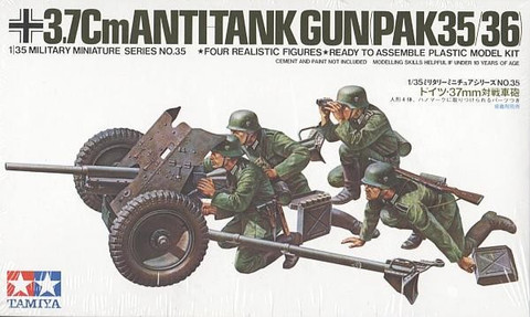 German 3.7 Cm PaK 35/36 Antitank Gun with Crew 1/35