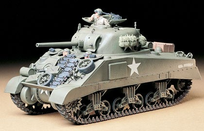 US M4 Sherman Early production with 3 Figures  1/35