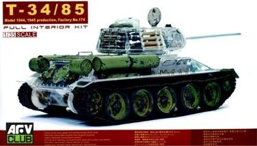 T34/85 transparent hull and turret 1/35