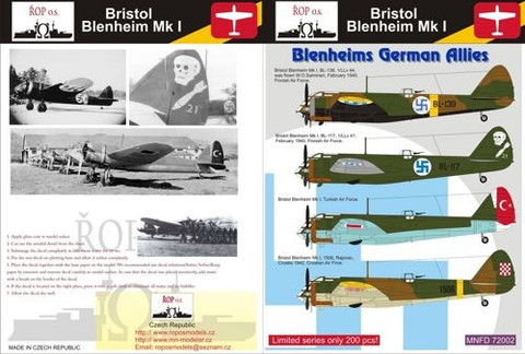 Bristol Blenheim Mk.I, German Allies 1/72