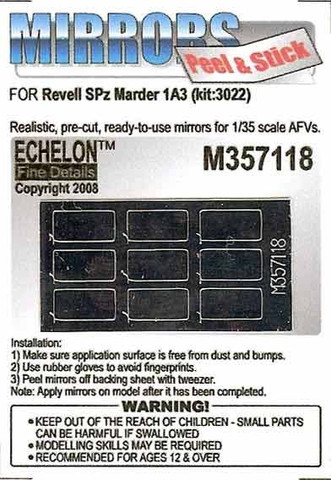German SPz Marder 1A3 Mirrors (Revell) 1/35