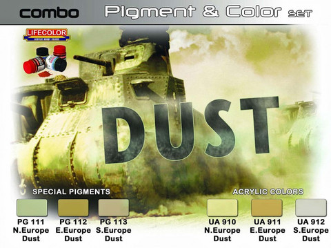 "Dust" Pigmet & Color Set (kolme maalia ja kolme pigmenttiä)