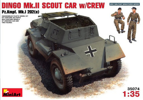 DINGO Mk.II Scout Car w/Crew, Pz.Kmpf. Mk.I 202(e) 1/35
