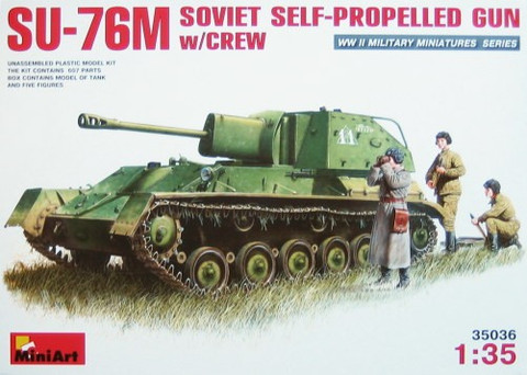 SU-76M Soviet Self-Propelled Gun w/Crew 1/35