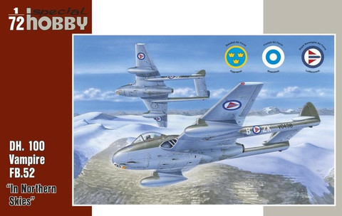 De Havilland Vampire FB Mk.52 Over Northen Sky (Suomalaiset tunnukset) 1/72