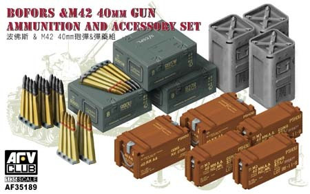 Bofors & M42 40mm Gun Ammo & Acessories Set  1/35