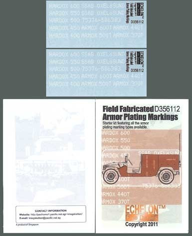 Field Fabricated Armor Plating Markings 1/35