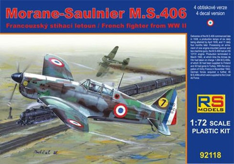 Morane-Sauliner M.S.406 French Fighter WWII 1/72