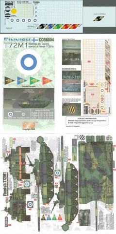 Finnish T-72M1 Decals 1/35