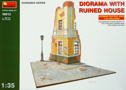 Diorama With Ruined House 1/35