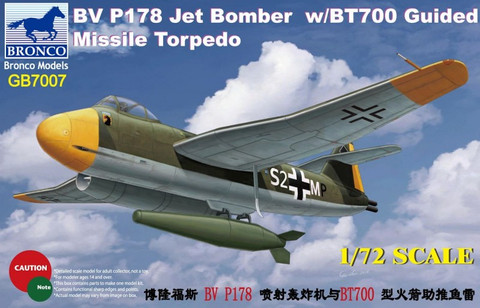 Blohm & Voss BV P178 Bomberwith BT700 Guided Missile Torpedo 1/72